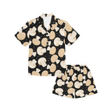 Champignon mushroom pattern Kids' Boys' Girls' V-Neck Short Pajama Set