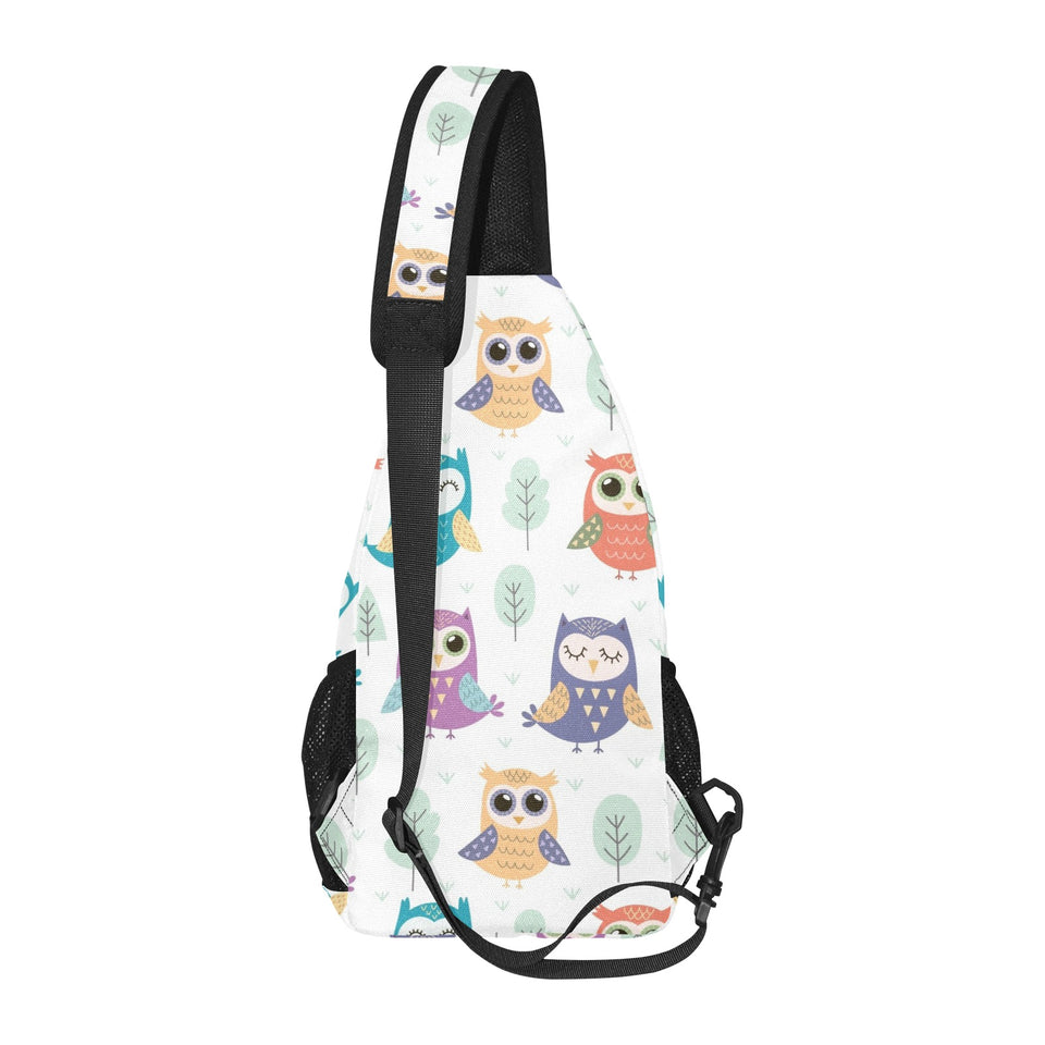 Cute owl pattern All Over Print Chest Bag