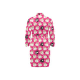 Guinea Pig Pattern Print Design 01 Men's Long Sleeve Belted Night Robe