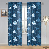 Stingray Pattern Print Design 04 Gauze Curtain