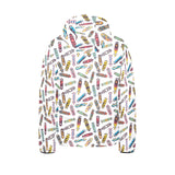 Skate Board Pattern Print Design 05 Kids' Boys' Girls' Padded Hooded Jacket