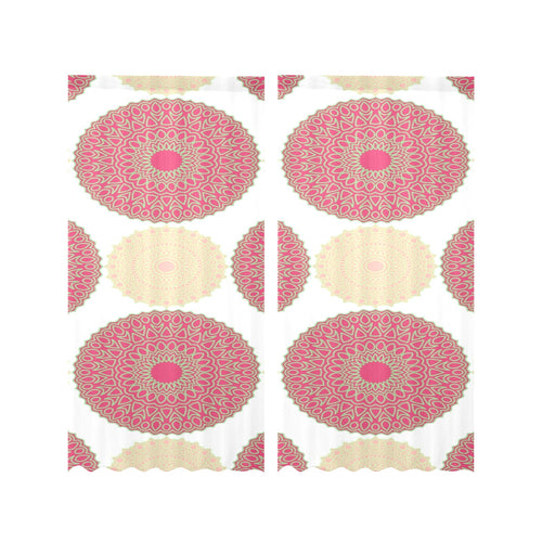 Circle indian pattern Gauze Curtain