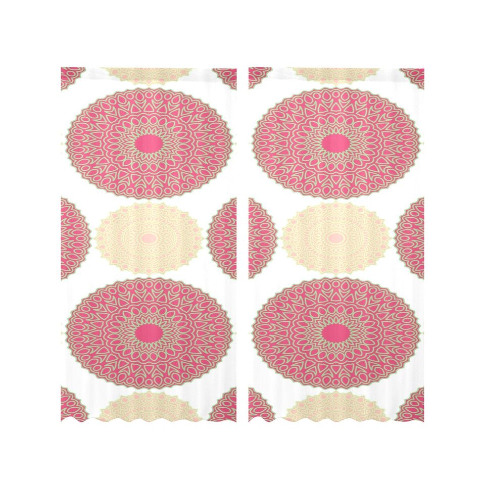 Circle indian pattern Gauze Curtain