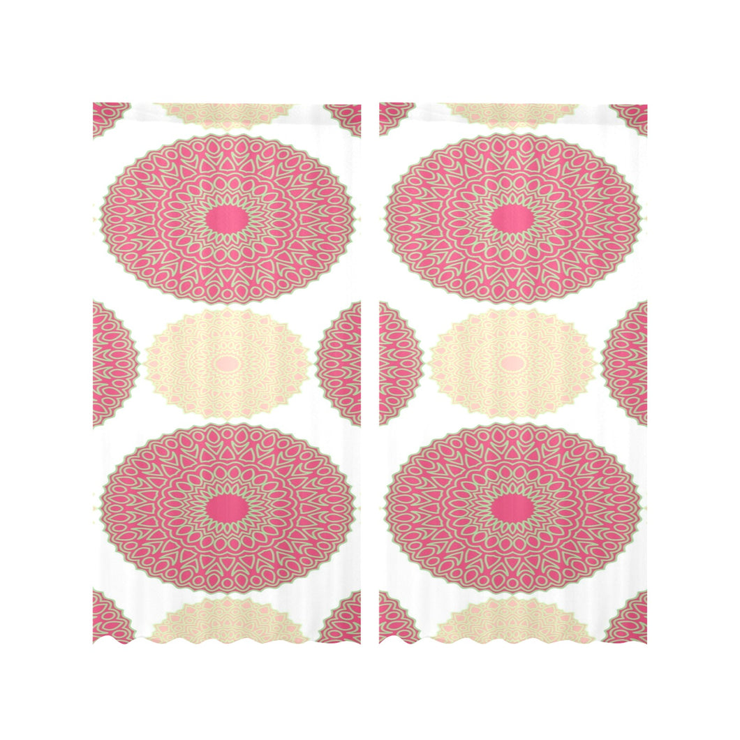 Circle indian pattern Gauze Curtain