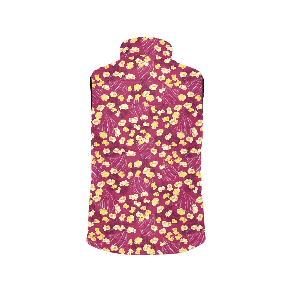 Popcorn Pattern Print Design 02 Men's Padded Vest