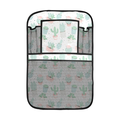 Pastel color cactus pattern Car Seat Back Organizer