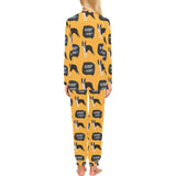 Boston terrier design pattern Women's All Over Print Pajama Set