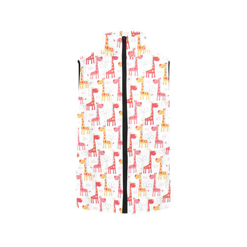 Giraffe Pattern Print Design 03 Men's Padded Vest