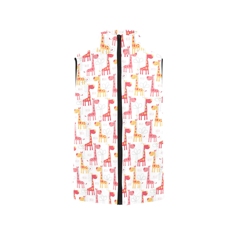 Giraffe Pattern Print Design 03 Men's Padded Vest