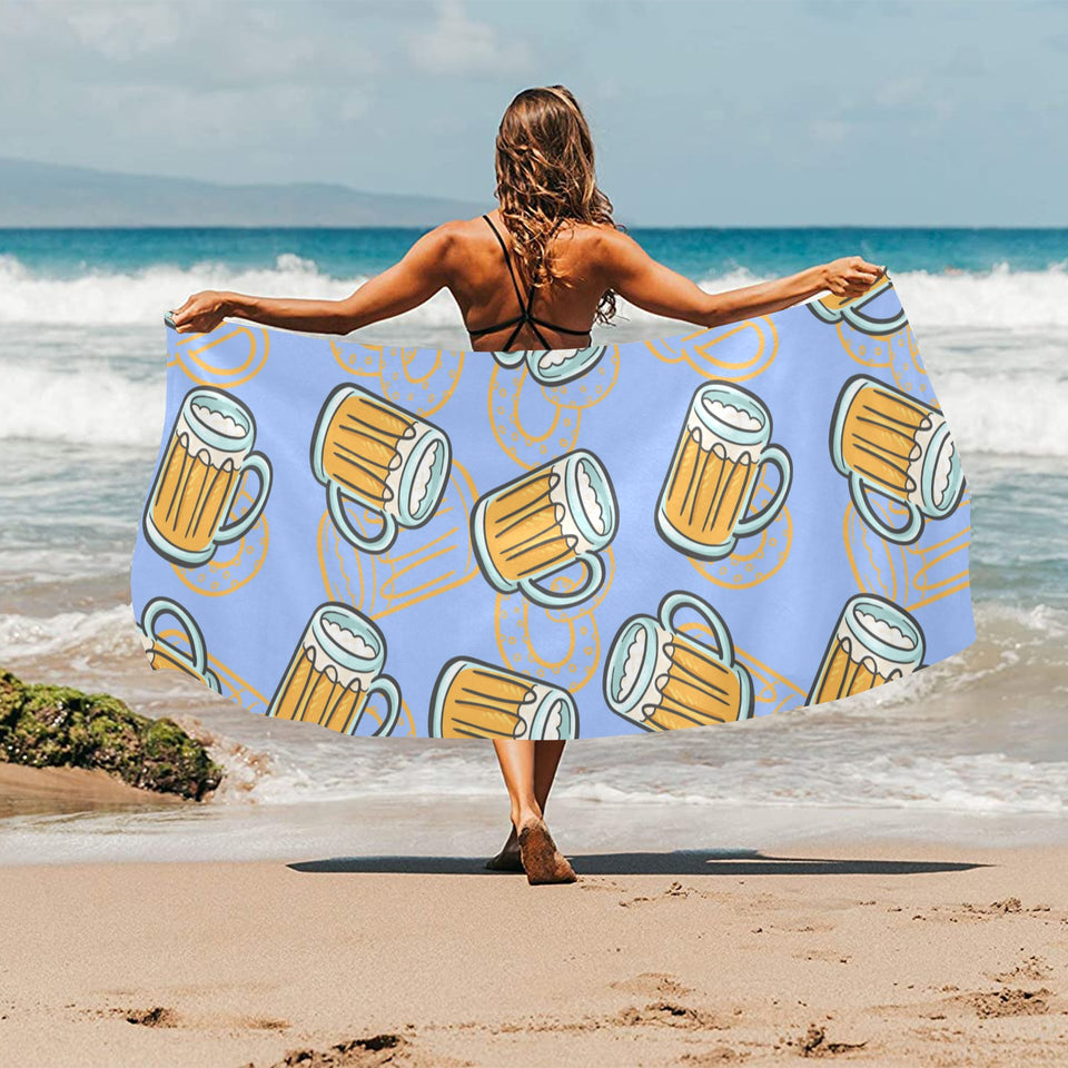 Beer pattern Beach Towel