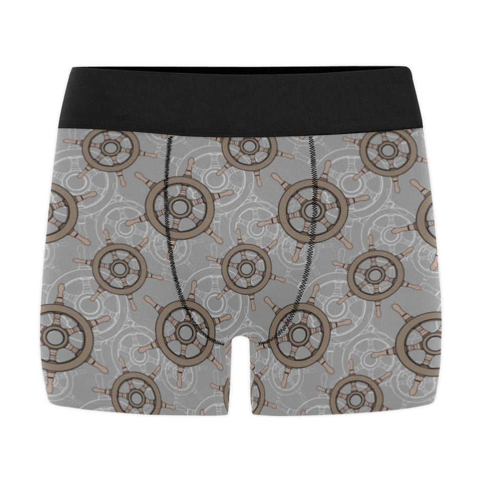 nautical wood steering wheel pattern Men's All Over Print Boxer Briefs Men's Underwear