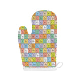 Chemistry Periodic Table Pattern Print Design 01 Heat Resistant Oven Mitts