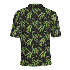 Green Peas Pattern Print Design 02 Men's All Over Print Polo Shirt