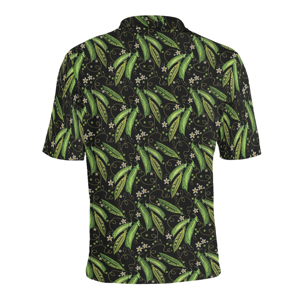 Green Peas Pattern Print Design 02 Men's All Over Print Polo Shirt