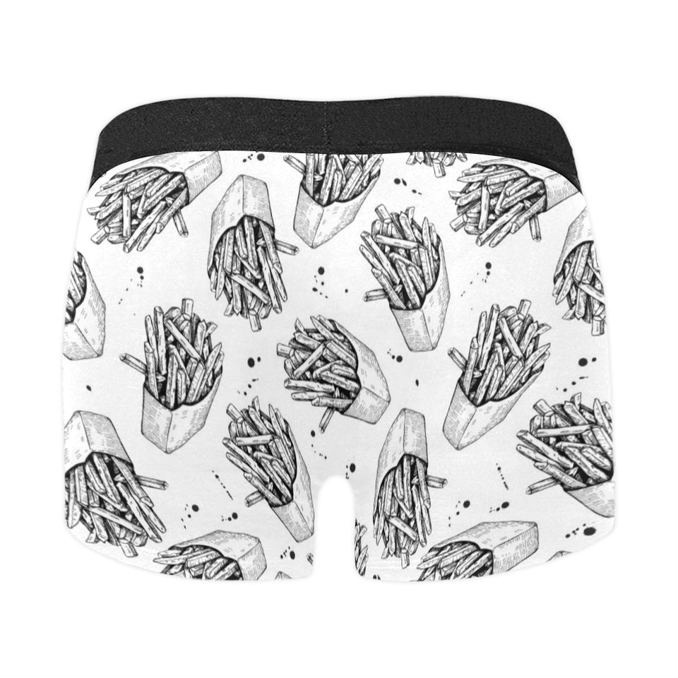 Hand drawn french fries pattern Men's All Over Print Boxer Briefs Men's Underwear