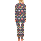 Camper Van Pattern Print Design 02 Women's All Over Print Pajama Set