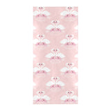 White swan and flower love pattern Beach Towel
