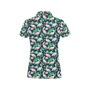 Pelican Pattern Print Design 03 Women's All Over Print Polo Shirt