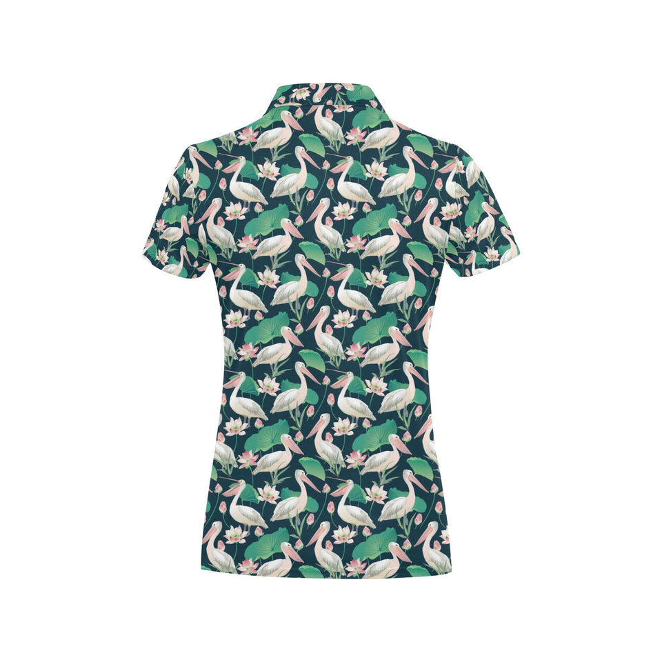 Pelican Pattern Print Design 03 Women's All Over Print Polo Shirt