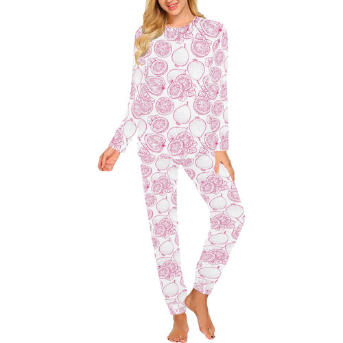 Sketch guava pattern Women's All Over Print Pajama Set