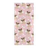Cute unicorn pug pattern Beach Towel