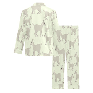 Little young goat pattern Men's Long Pajama Set