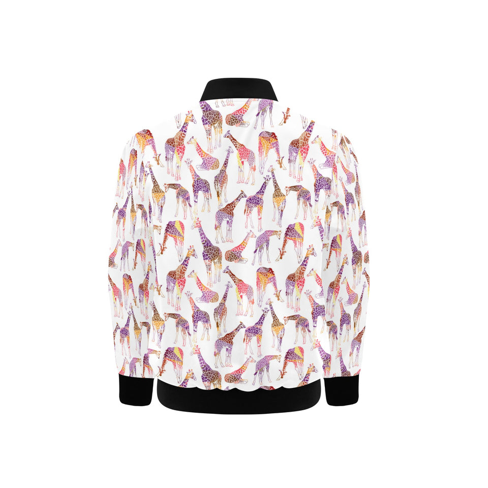 Giraffe Pattern Print Design 02 Kids' Boys' Girls' Bomber Jacket
