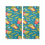 French fries red paper box pattern Gauze Curtain