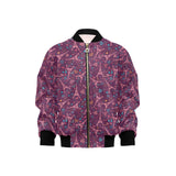 Eiffel Tower Heart Pattern Print Design 04 Kids' Boys' Girls' Bomber Jacket