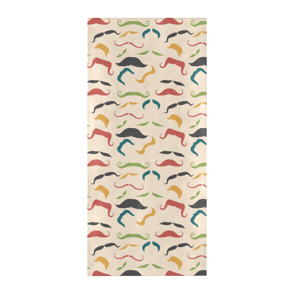 Mustache Beard Pattern Print Design 03 Beach Towel