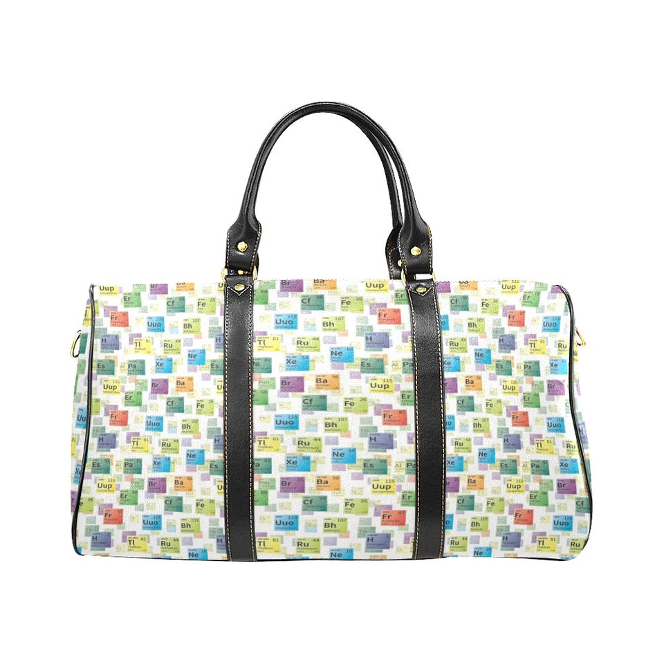 Chemistry Periodic Table Pattern Print Design 05 Travel Bag
