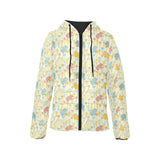 Hippopotamus Pattern Print Design 04 Women's Padded Hooded Jacket
