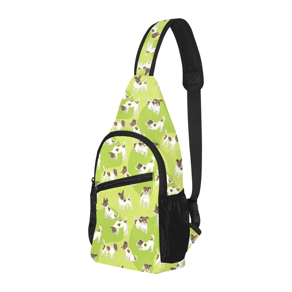 Jack Russel Pattern Print Design 01 All Over Print Chest Bag