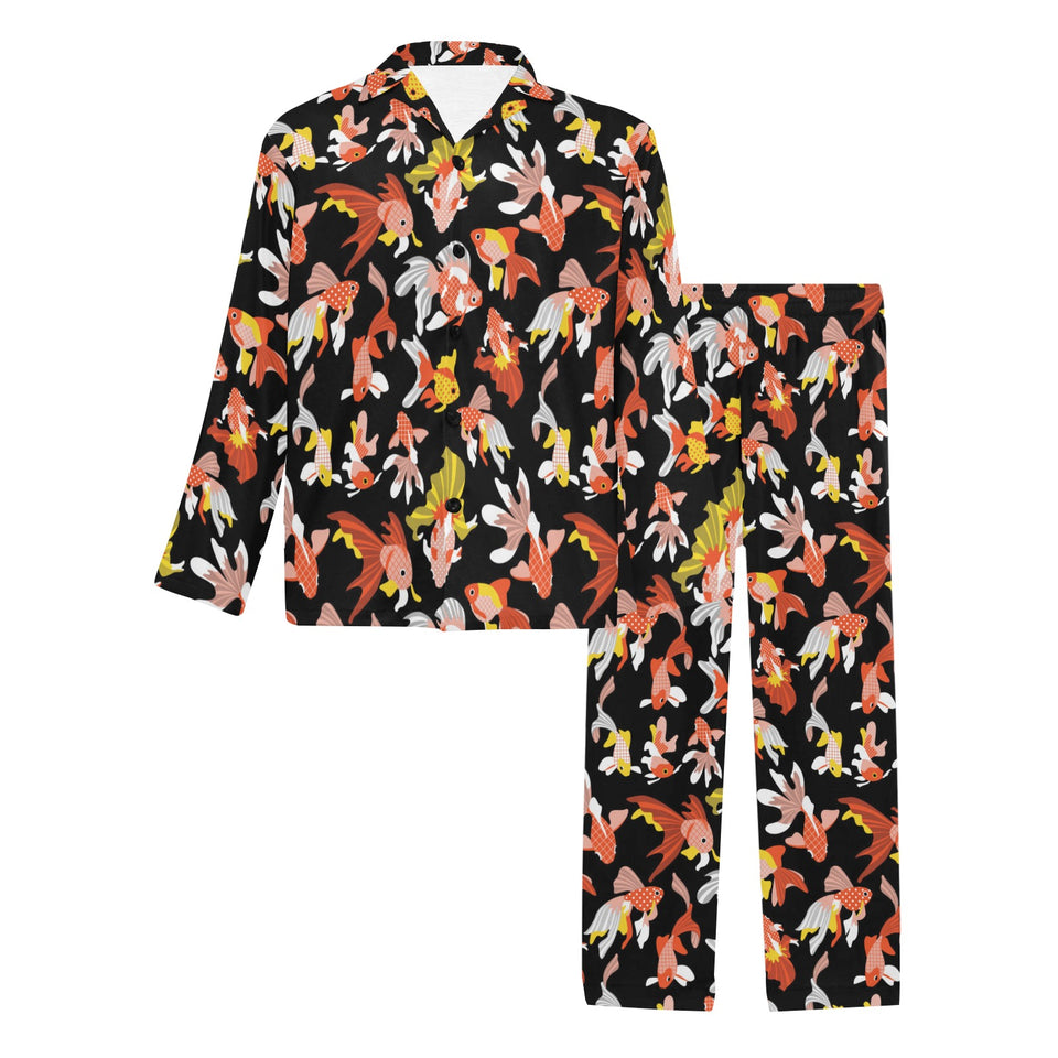 Goldfish Pattern Print Design 03 Men's Long Pajama Set
