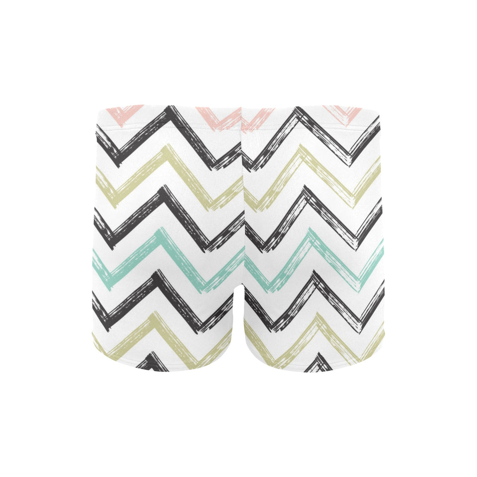 zigzag chevron paint pattern Men's Swimming Trunks