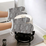 Brick Printed Pattern Print Design 05 Heat Resistant Oven Mitts