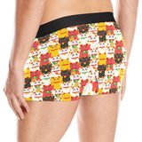 Colorful Maneki neko cat pattern Men's All Over Print Boxer Briefs Men's Underwear