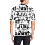 Piano Pattern Print Design 03 Men's All Over Print Polo Shirt