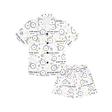 Siberian Husky design pattern Kids' Boys' Girls' V-Neck Short Pajama Set