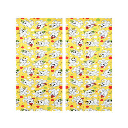 Yorkshire Terrier Pattern Print Design 05 Gauze Curtain