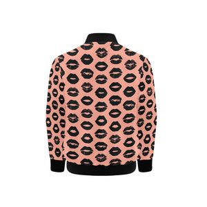 Lips Pattern Print Design 02 Kids' Boys' Girls' Bomber Jacket
