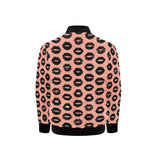 Lips Pattern Print Design 02 Kids' Boys' Girls' Bomber Jacket