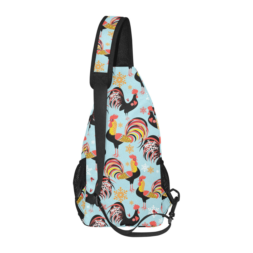 Rooster chicken cock snowfalke All Over Print Chest Bag