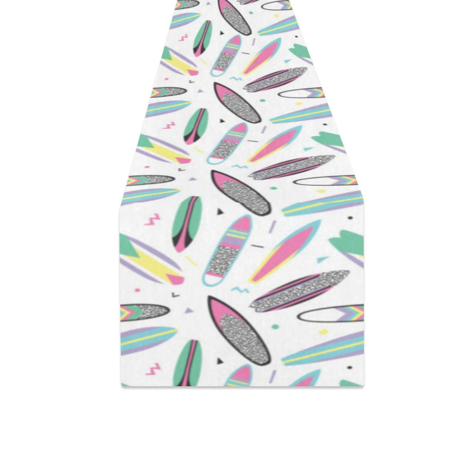 Surfboard Pattern Print Design 04 Table Runner