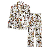 Giraffe Pattern Print Design 05 Men's Long Pajama Set