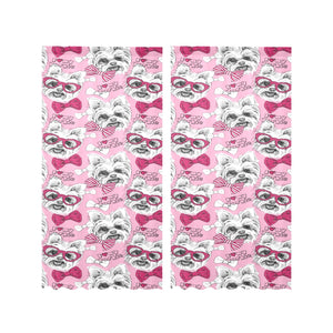 Yorkshire Terrier Pattern Print Design 03 Gauze Curtain