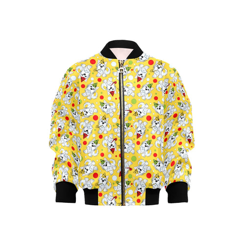Yorkshire Terrier Pattern Print Design 05 Kids' Boys' Girls' Bomber Jacket