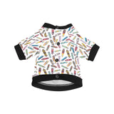Skate Board Pattern Print Design 05 All Over Print Pet Dog Round Neck Fuzzy Shirt
