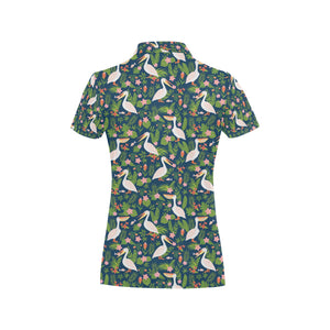 Pelican Pattern Print Design 05 Women's All Over Print Polo Shirt