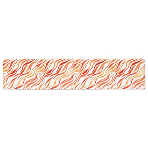 Fire flame watercolor pattern Table Runner